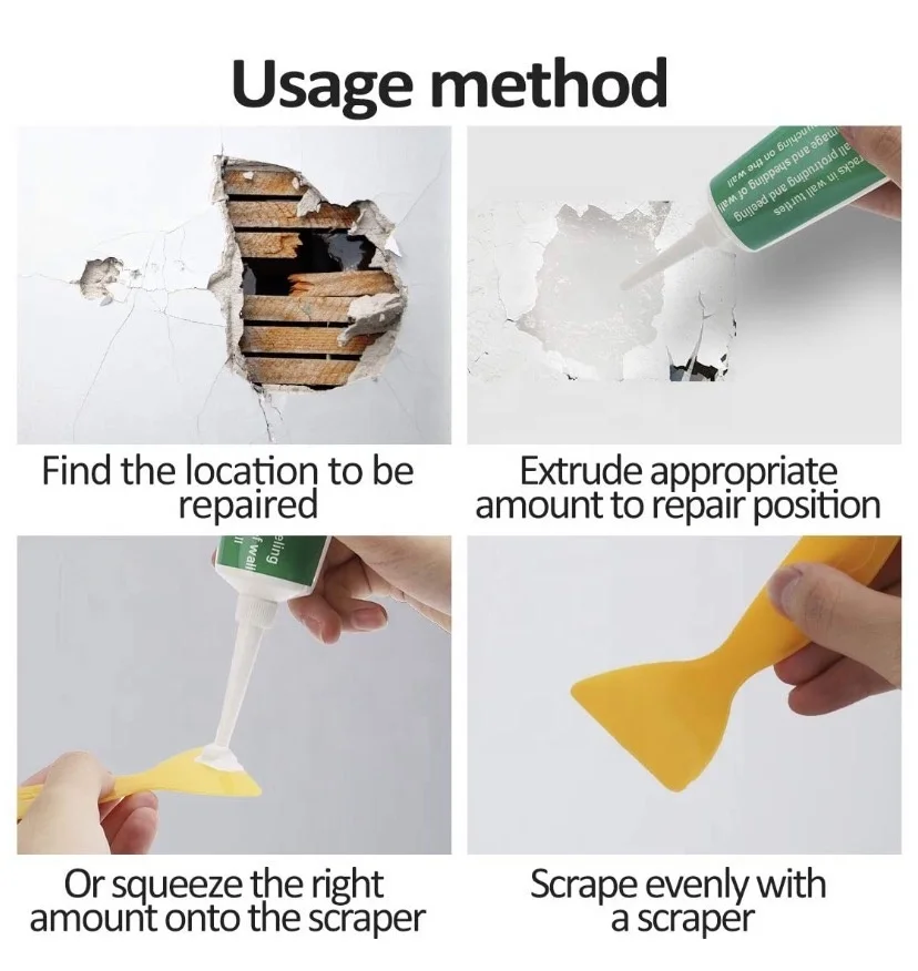 Construction Wall Mending Agent Quickly Repair Walls White Strong Hiding Power