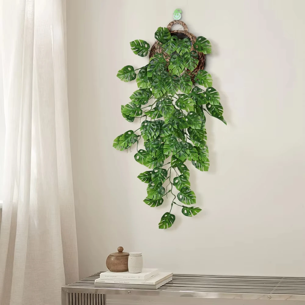 Party Decoration Green Plant Wall Hanging Home Flower Soft Installation Simulation Artificial Plant Wall Hanging Flowers