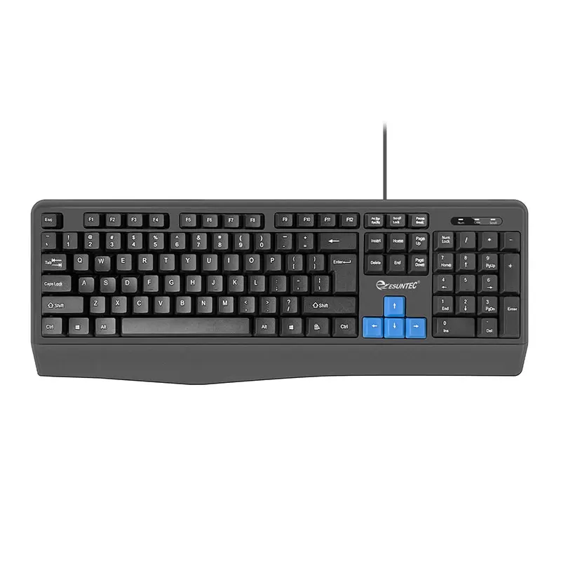 Распродажа USB Проводная стандартная клавиатура 104 клавиш английский/французский/русский/Корейский/Испанский макет ПК клавиатура K-2015