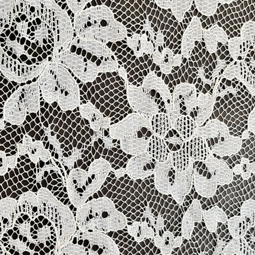 100%polyester knitted frivolous lace wedding lace fabric white fabric lace with sequins bridal fabric