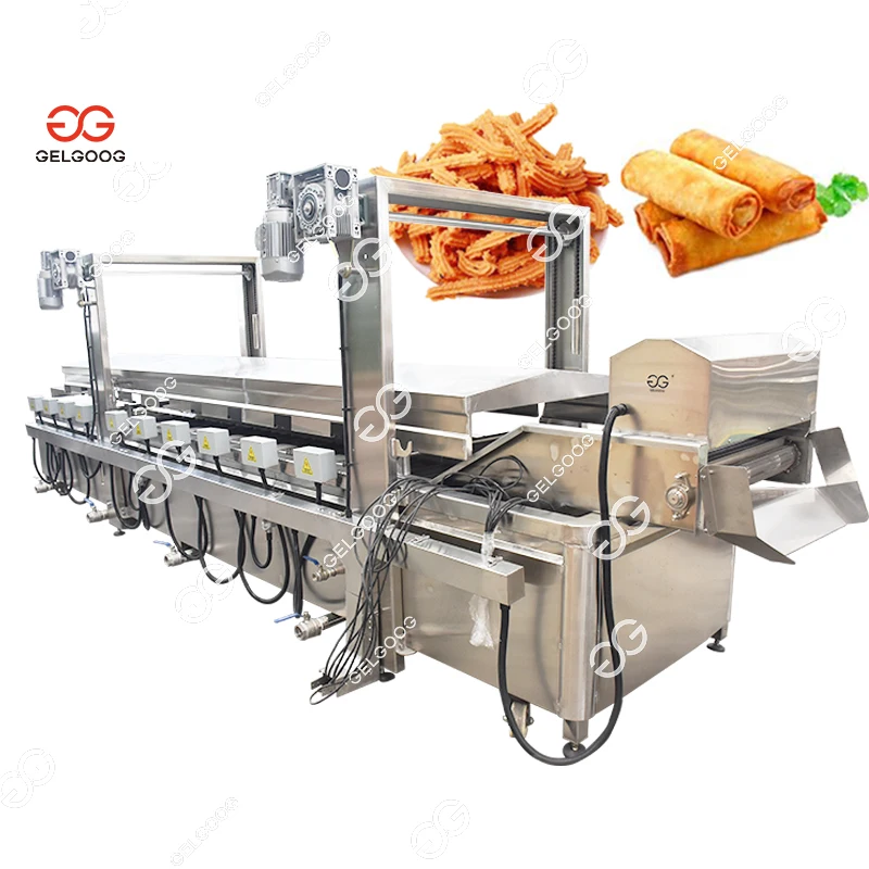Gelgoog Fried Snack Production Line Automatic Onion Rings Frying Machine Equipment for Frying Onions