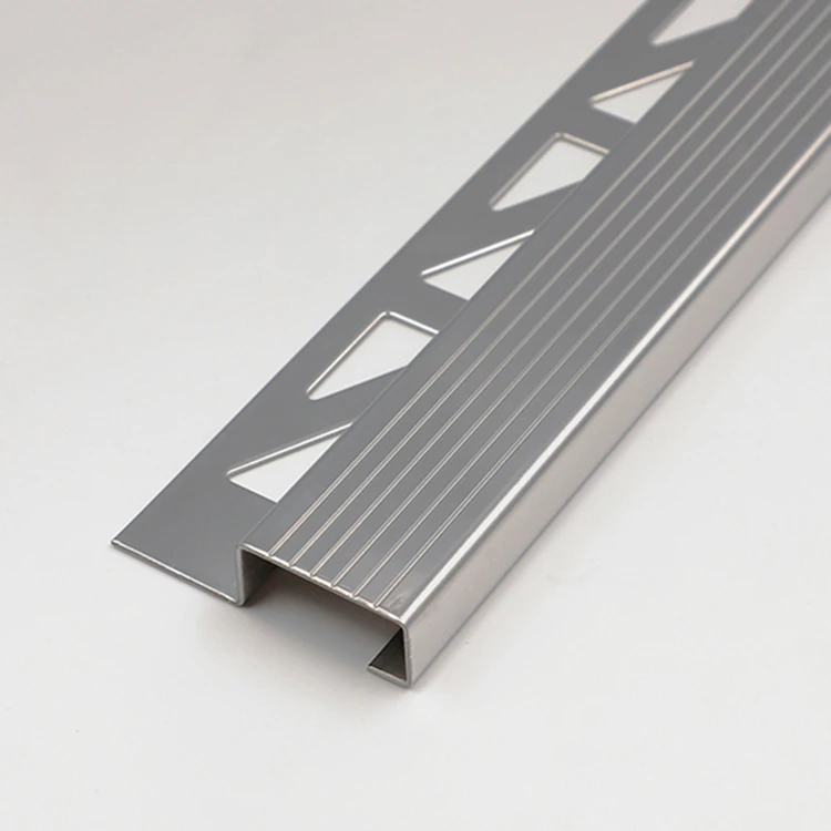 Foshan Niu Yuan Fast Delivery Customized tile trim stainless steel stair nosing