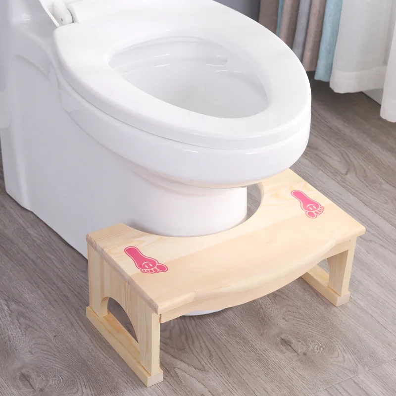 
Factory direct sale custom wholesale footstool toilet toilet stool wooden 