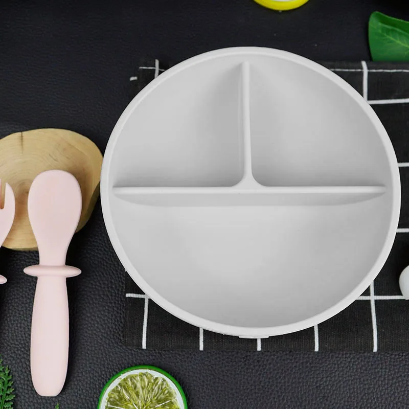Silicone Rabbit Divided Suction Bowl BPA Free Food grade Silicone Non-toxic Easy to clean Infant Feeding Suction Bowl