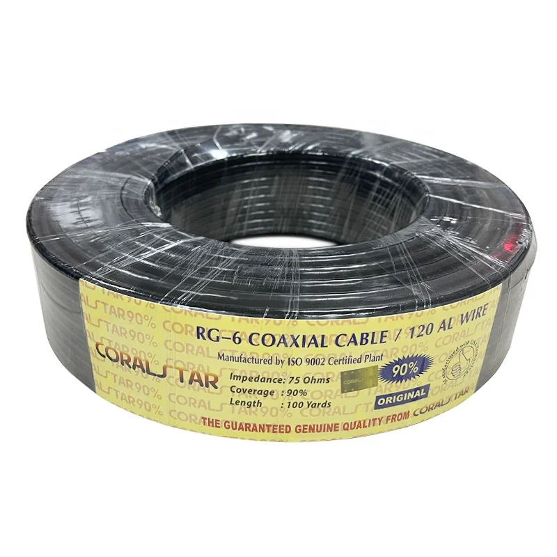 90m per roll  75 Ohm RG6 CCS/BC/CCA Conductor communication coaxial Coax Cable