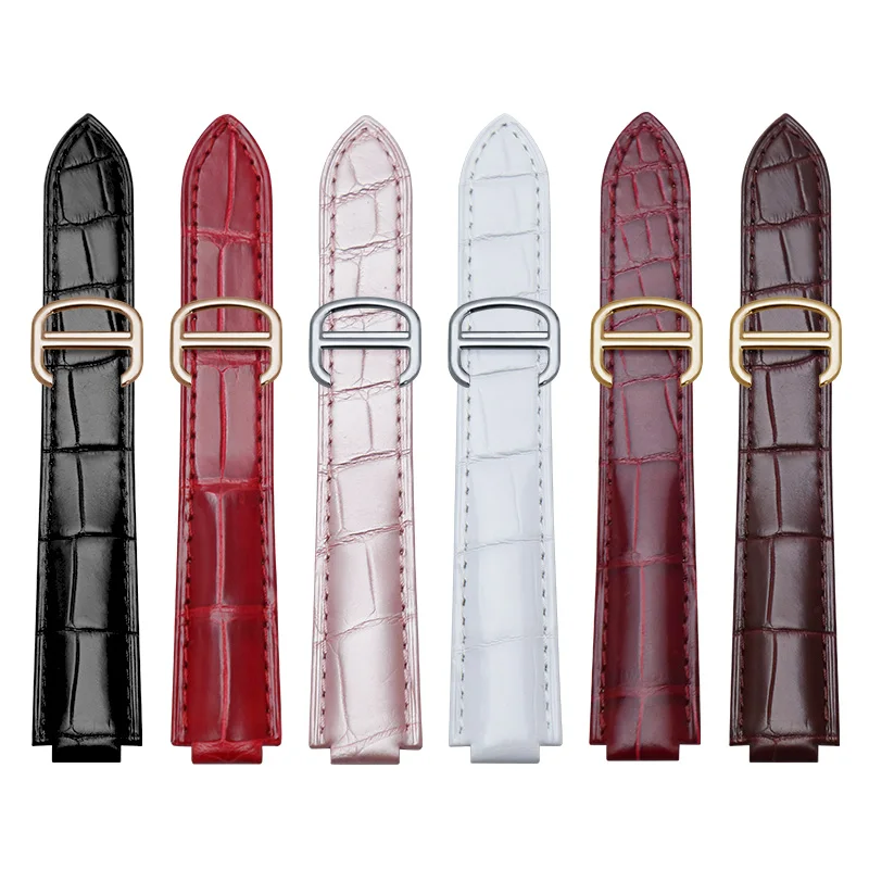 Genuine Alligator Watchband for PASHA DE CARTIER W3109151 W3018651 crocodile Leather watch strap mens watches top brand luxury