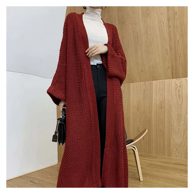 womens long belted cardigan