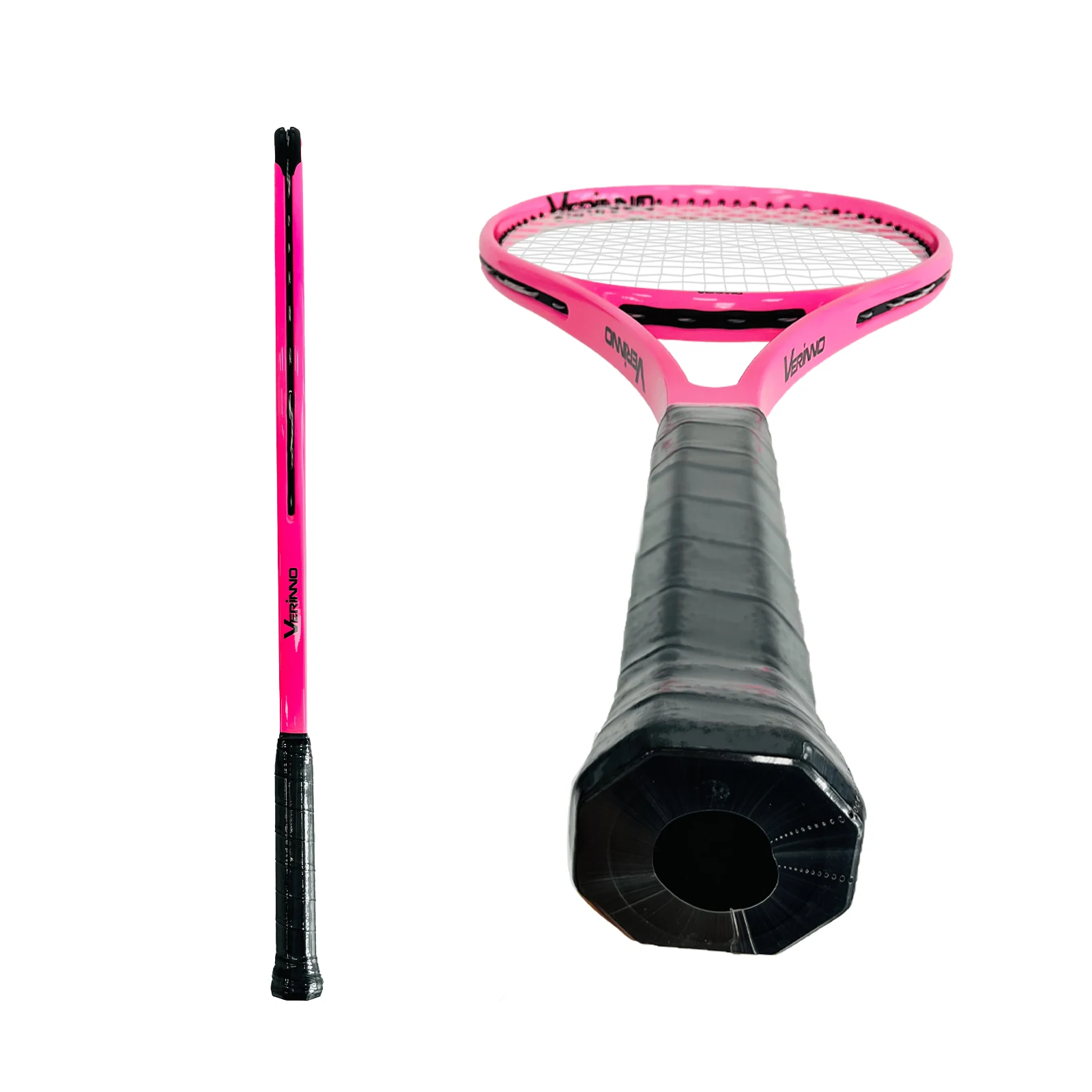 Hot Sale Optical Pink Glow in the dark carbon fiber head tennis racquet blade 98