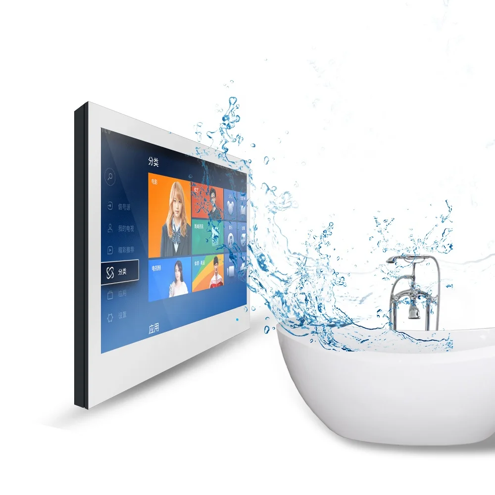 High Bright Anti Mirror TV Smart Bathroom Mirror for hotel bathroom decoration