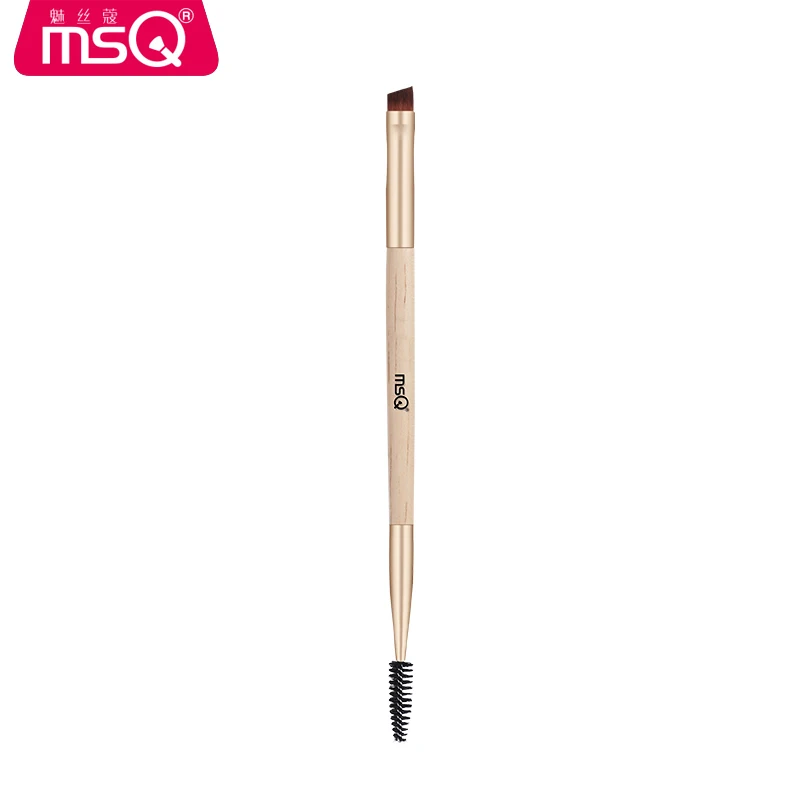 MSQ double-head single brush private label eyebrow&lash brush single makeup brush for brow and lash