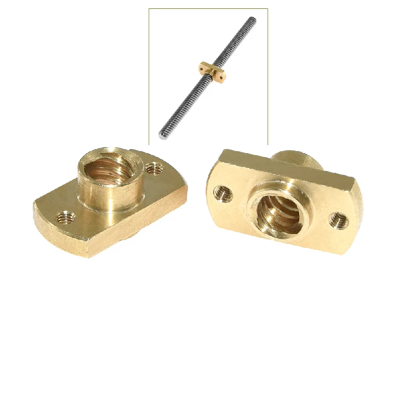 Lead Screw T8 Trapezoidal Brass Anti-Backlash Nut TR8x12mm 3D Printer Spring Loaded Nut Elimination Nut