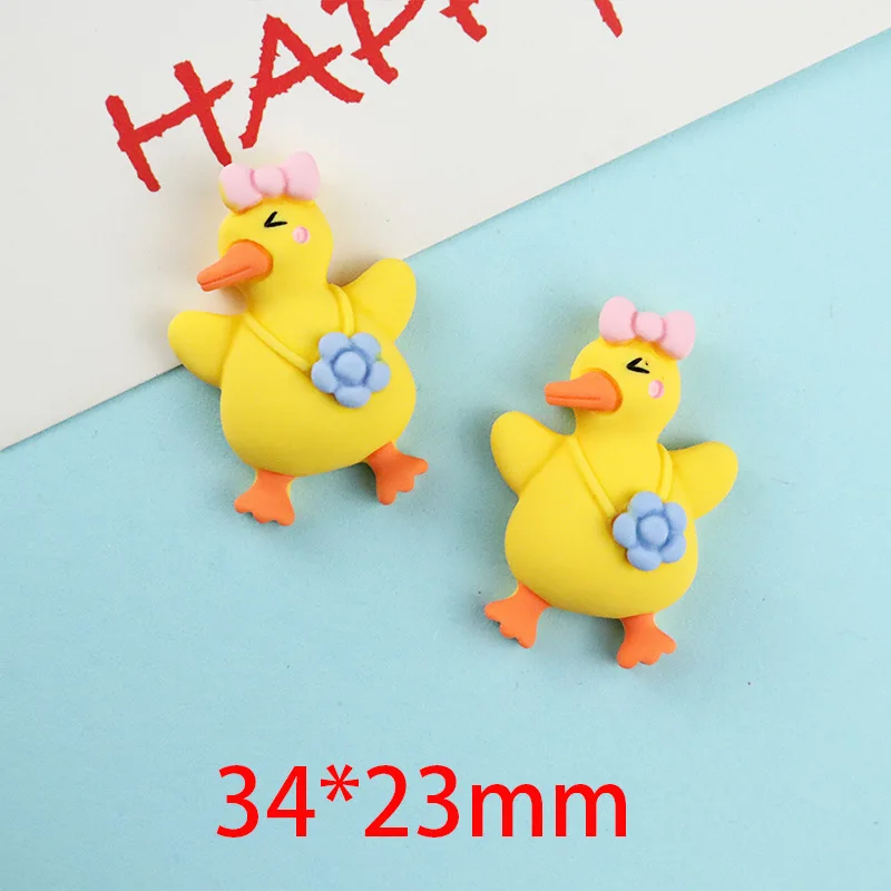 Wholesale Cute Animal Duck Resin Flatback Charms Cabochon For Decoration
