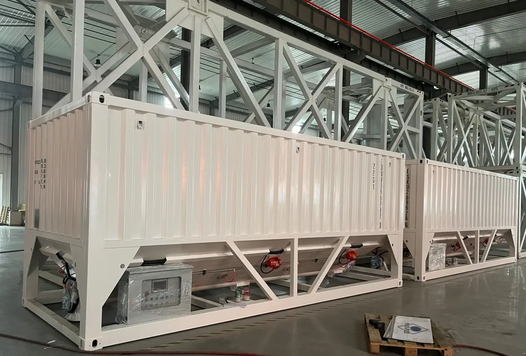 SDDOM Brand Horizontal Cement Silo 20Ton 30ton 50 100 Ton Cement Tank Sale Cement silo