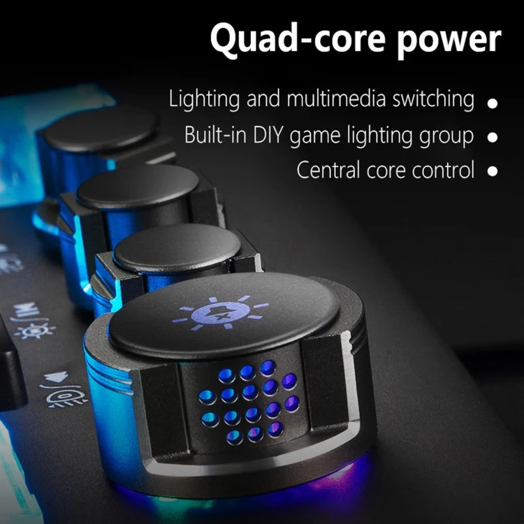 Hot Selling AULA L2098 108 Keys USB RGB Light Wired Mechanical Gaming  Blue Axis Keyboard