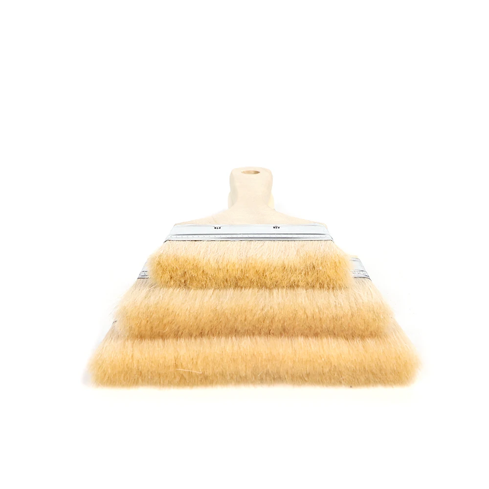 High Quality Brush Art Bristle Brush Wood Handle Mixed Bristle Brushes with Stainless Steel Ferrule