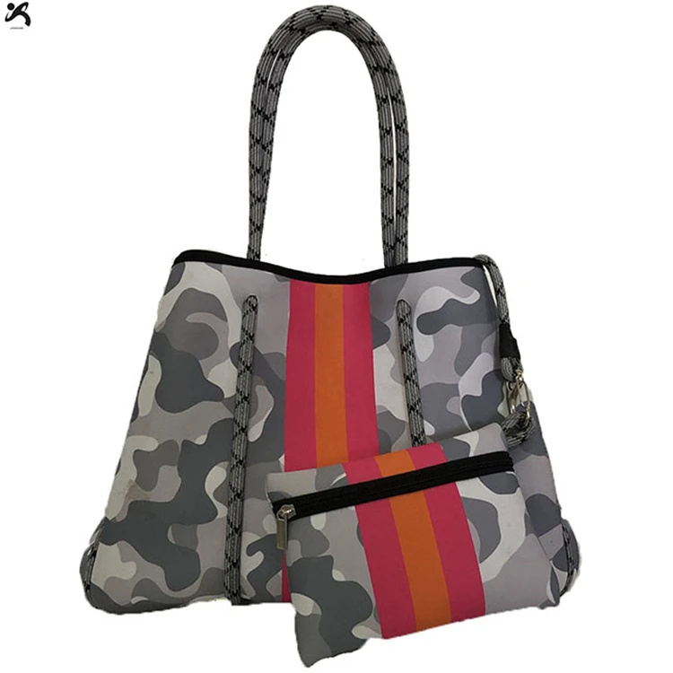 Factory direct supply personal special handbag personalized camouflage gray handbag