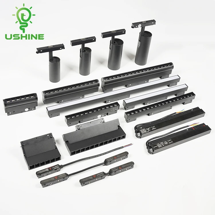 Ushine High Brightness Indoor Store Office Home Surface Mounted Aluminum COB LED Magnetic Track Light