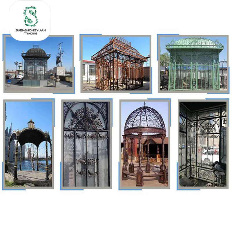 Outdoor Garden Pavilion Antique Metal Greenhouse