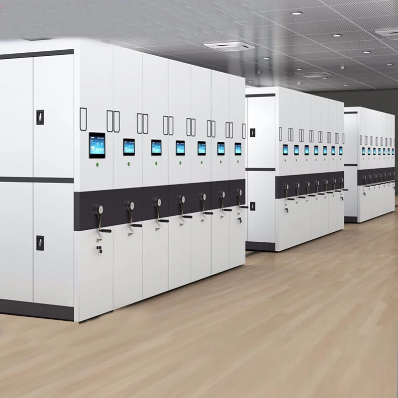 Интеллектуальный стальной плотный шкаф с ЖК-дисплеем школьная библиотека смарт-управление передвижная полка книга металлический компактный стеллаж