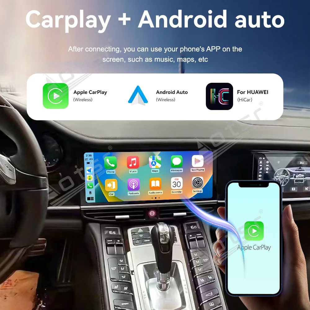 Aotsr Dual Android Car Radio Screen For Porsche Paramera 2010-2016 Intelligent System Navigation GPS Multimedia Player