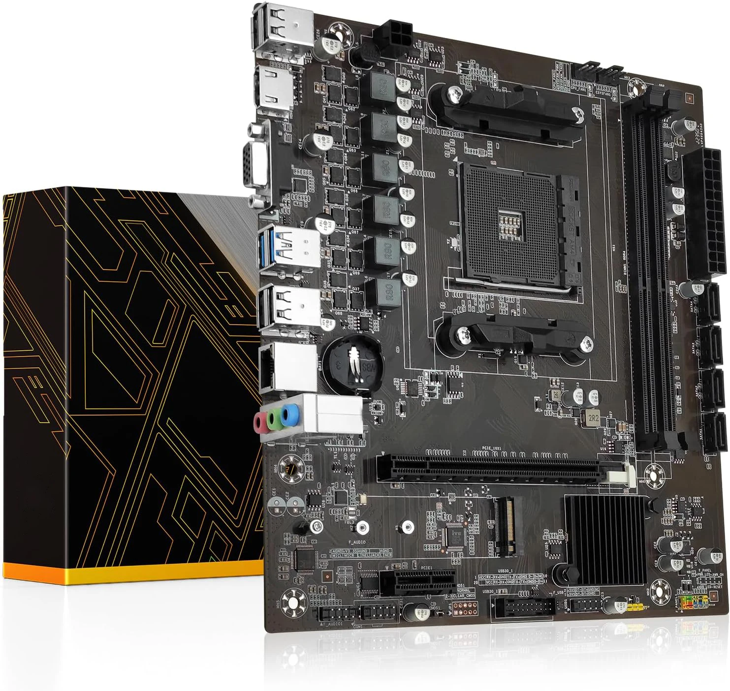 AM4 Motherboard AMD Ryzen Gaming Motherboard Dual Channel DDR4 Max 64GB NVME/NGFF M.2 PCIe 3.0 SATA 3.0 USB 3.0 Gigabit Ethernet