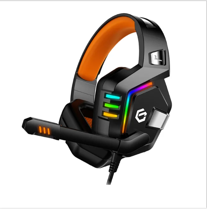 G818 Game Earphones Usb Smart Pc gaming gamer headphones Led Stereo Wired 7.1 Gaming headset with mic