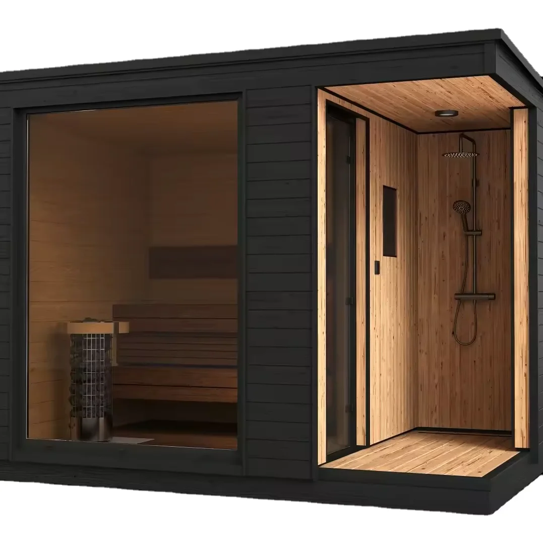 All-In-One Modern Modular Prefabricated Bathroom Unit Indoor/Outdoor Complete Prefab Steam Room with Shower