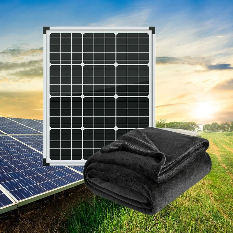 Digital 12V smart solar powered electric heated blanket electric heated throw blanket heating element for bed sofa
