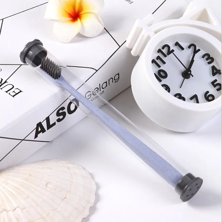 New Wheat Tube Package Starch Bamboo Charcoal Eco Friendly Fine Soft Bristles Small Head Toothbrush for home adult travel