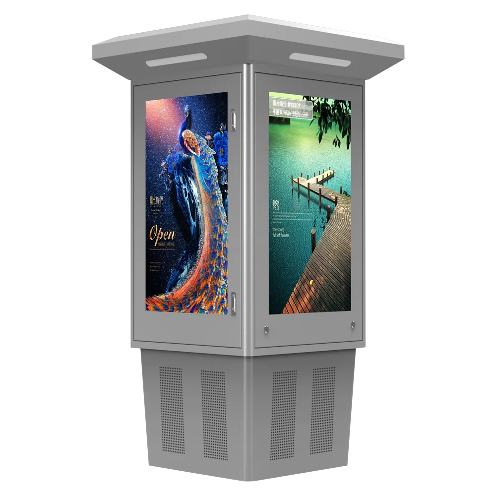 55 дюймов дисплей экран цифровой вывески киоск открытый Тотем напольный ЖК-дисплей наружный дисплей