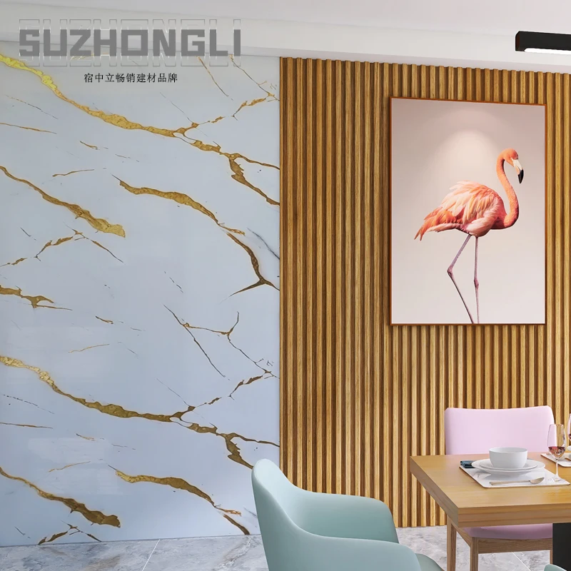 Highlight 3mm Plastic PVC Wall Panel UV Marble Wall Panel waterproof Marble Sheet For Wall Panel Decoration