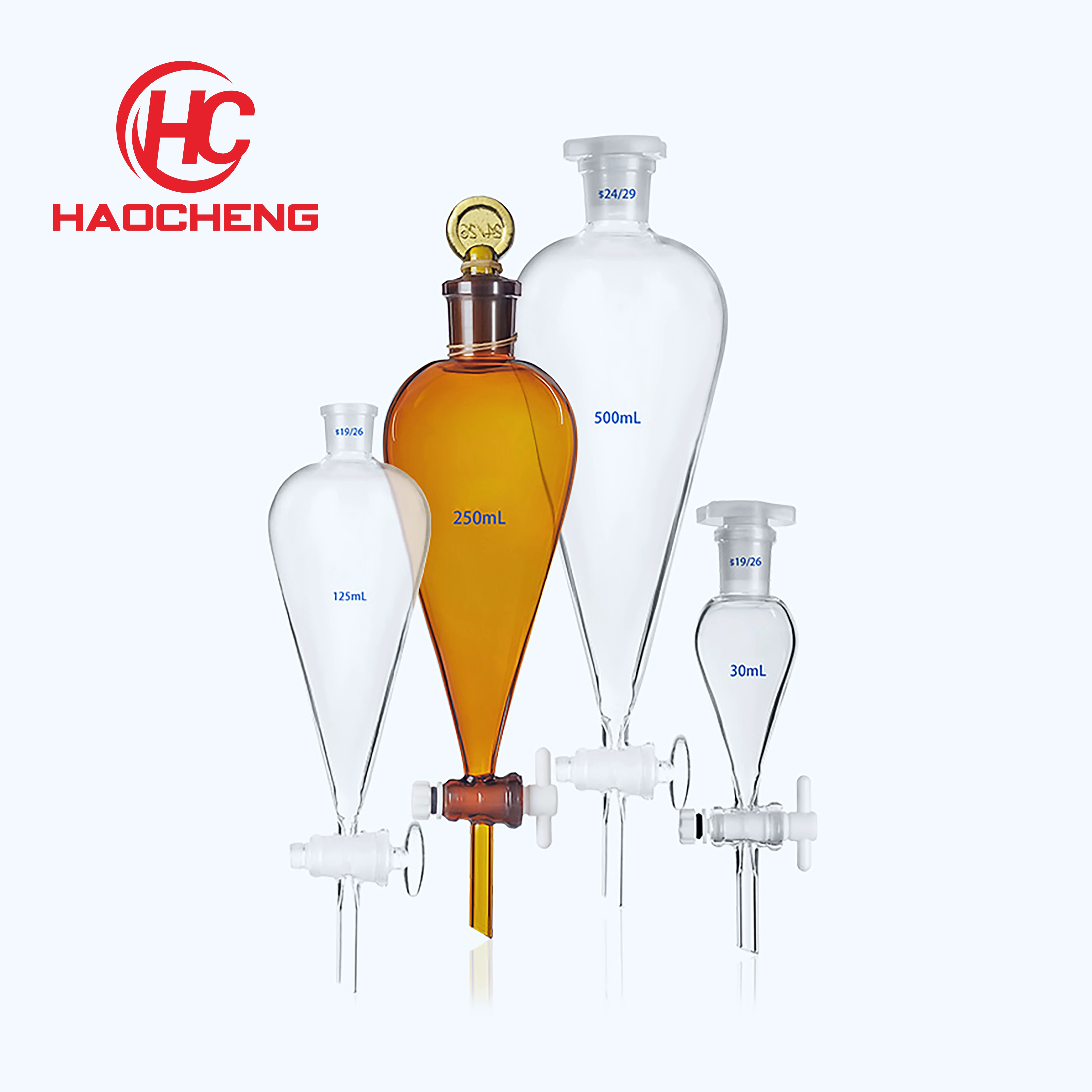 50ml-20000ml separatory funnel glass perfume bar dispenser bottle print logo pear-shaped funnel