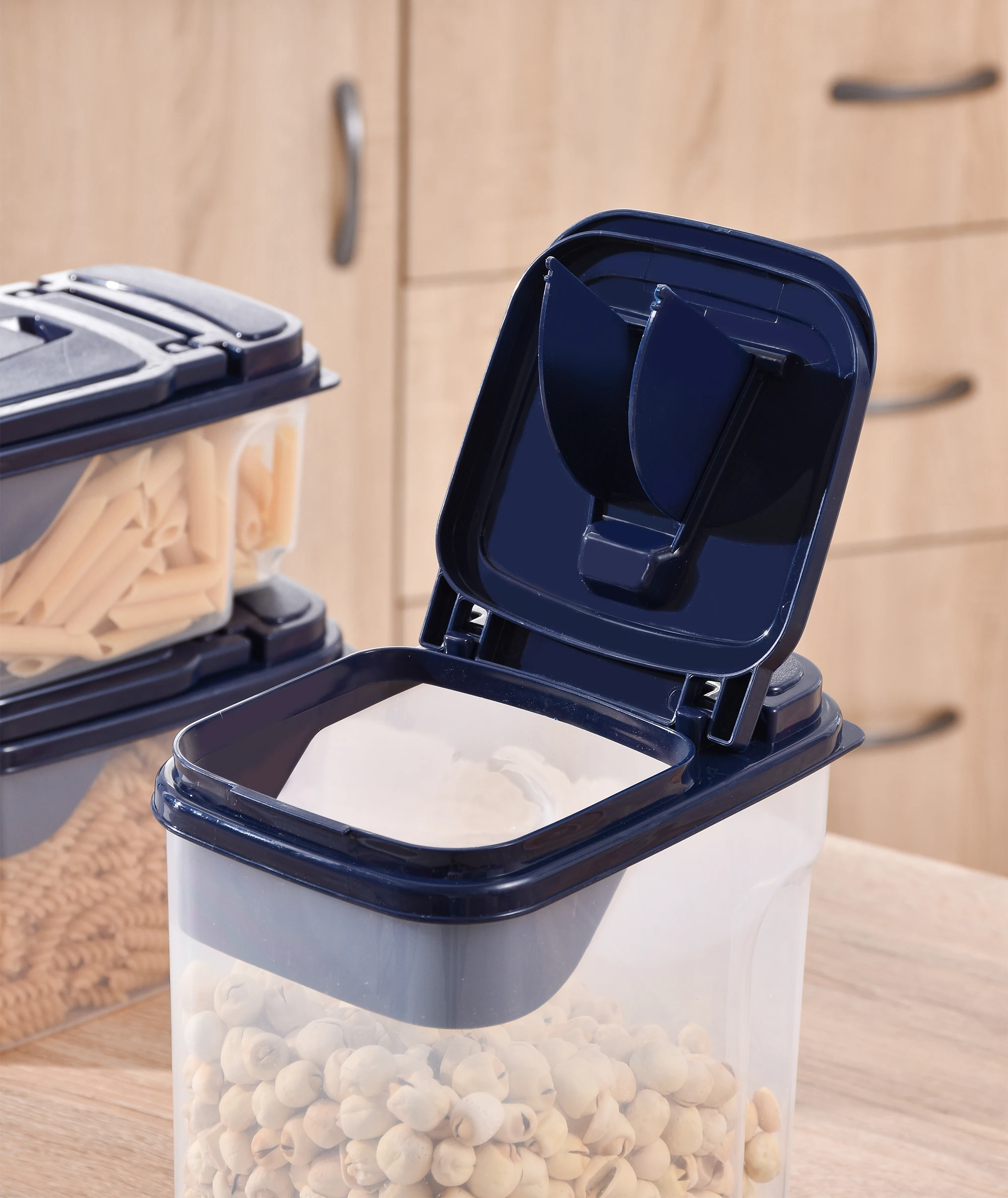 China 3l plastic cereal dispenser rice and grain storage container