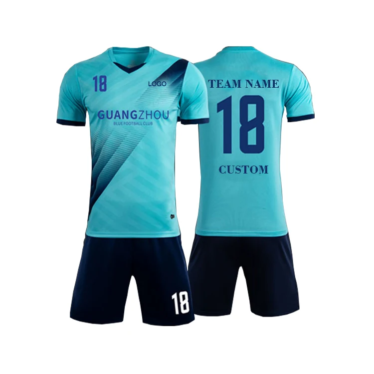 
OEM Custom Made Plain Blank Striped Soccer Uniform Football Jerseys Soccer jersey Set 