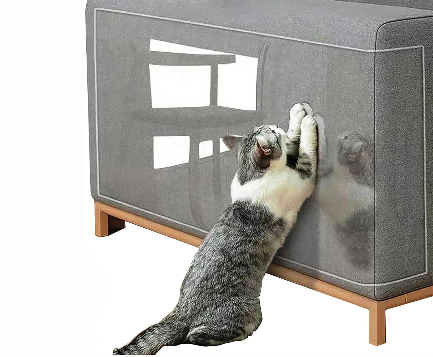 Self-adhesive Single-side Anti Cat Scratch Tape Furniture Corner Protector Heavy Duty Cat Couch Protector from Cat Claws