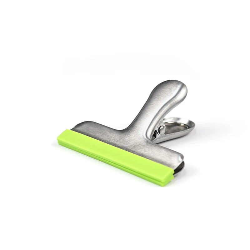 Colorful Wholesale High Quality Stainless Steel Silver Duckbill Sealed Packing Clips For Coffee Shop Clips Metal Chip Clip