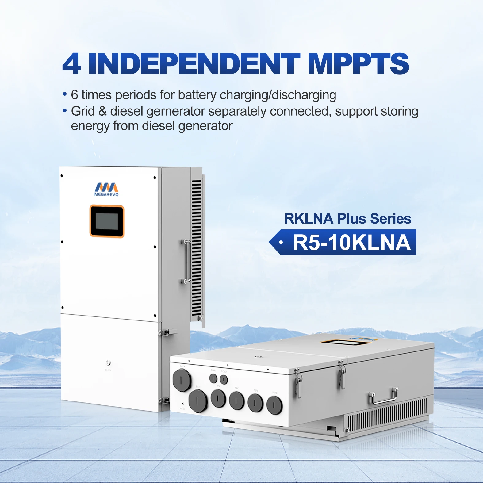 Гибридный солнечный инвертор Megarevo R10klna R12klna 48 В 8 кВт 10 120 240 12 гибридный на складе