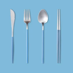10Off B416 Hongda New Patent Design 304 High Quality Matte Gold Silver Flatware Sustainable 18/10 Stainless Wedding Cutlery