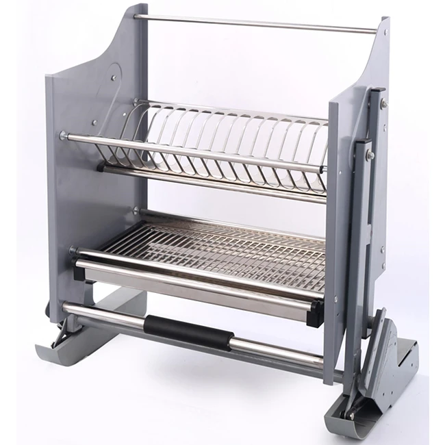 New style kitchen cabinet lift pull down dish rack elevator basket cabinet elevator