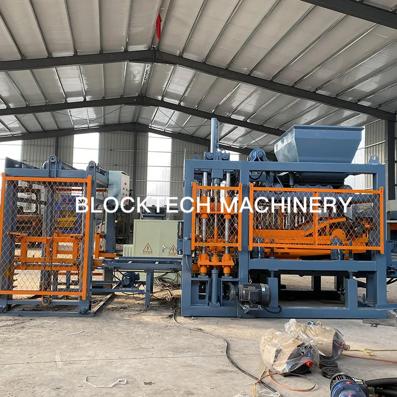 BLOCKTECH fully automatic fly ash brick making machine german concrete block making machine QT5-15 interlocking brick machine