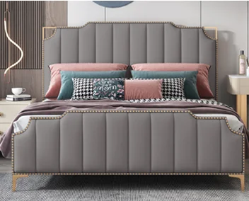 Classic Bedroom Furniture King Size Bed Luxury Master Bedroom Set Princess Bedroom Set Double Leather Simple Bed