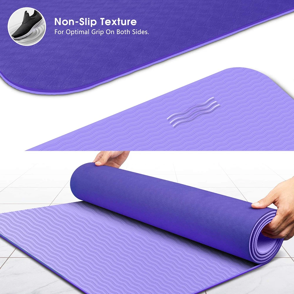 Harbour custom logo private label double color foldable tpe yoga mat
