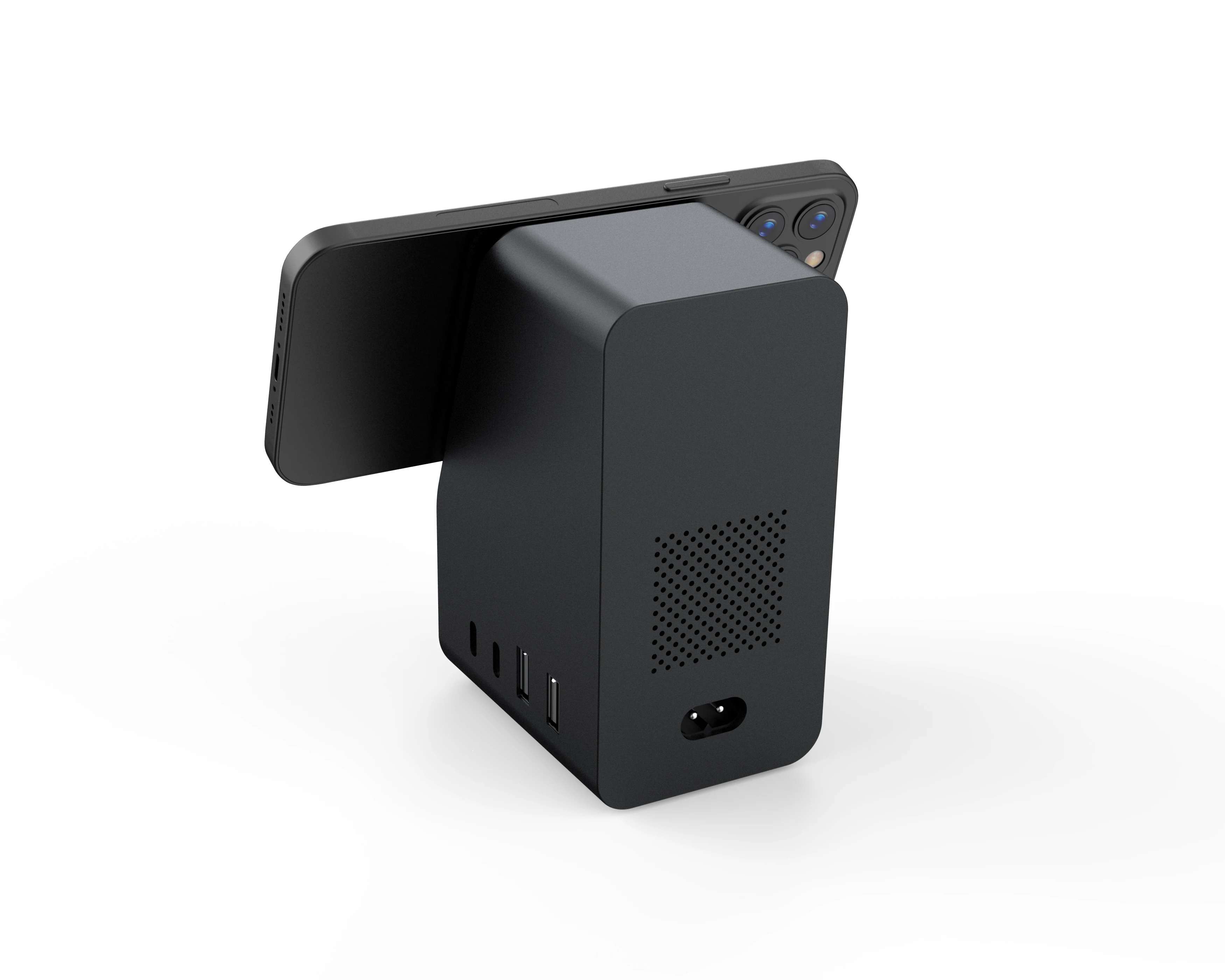 Air-cooling technology 15w magnetic fast charger for anker 4 USB and Type-C ports charging station