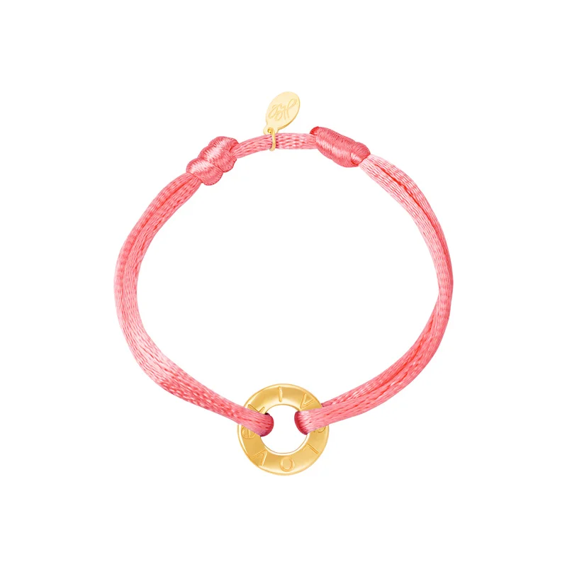 Fashion Custom engravable blank circle charm knot Wax rope Cord Bracelet Adjustable string bracelets Love inspirational Jewelry