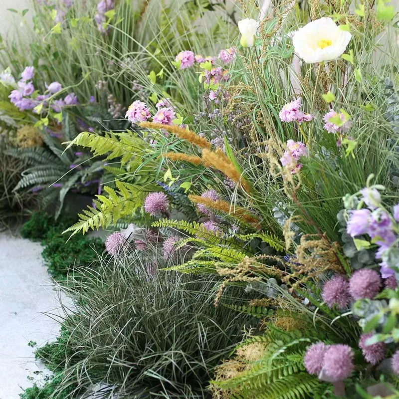 Customized DIY Ins Artificial Plant Reeds Haystacks Soft Installation Landscaping Flowers Deco Hotel Restaurant Corner Garden