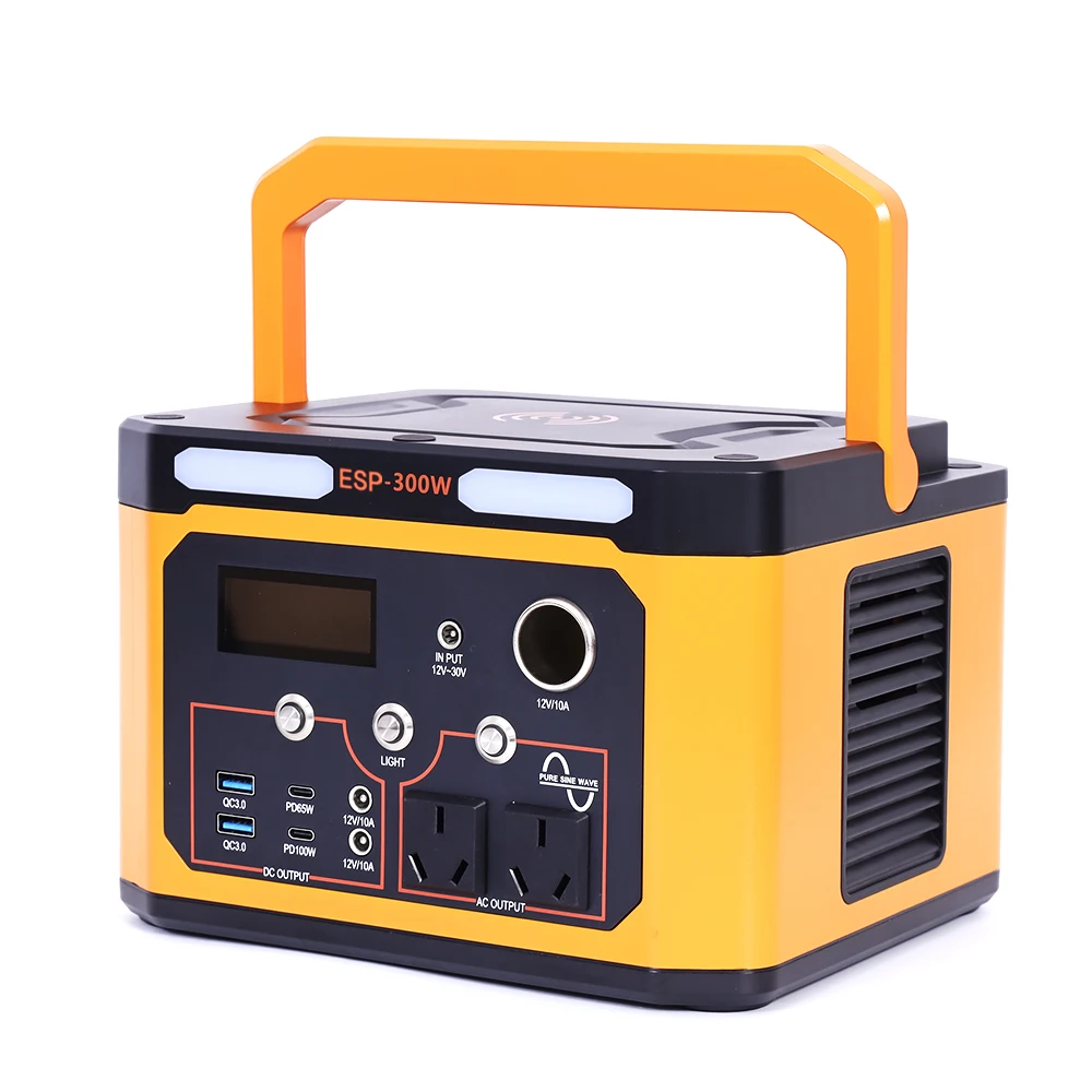86400mAhPortable Power Station Lifepo4 Battery Power Bank 300w Outdoor Solar Generator Energy Storage Power Supply