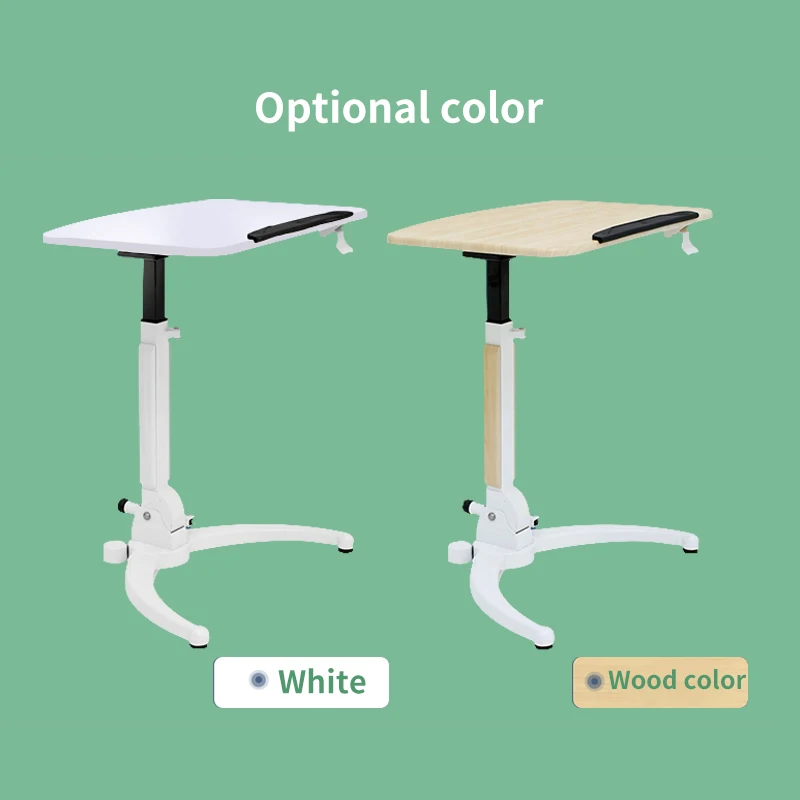 Height Adjustable Foldable Computer Mobile Laptop Standing  Desk  With Wheels