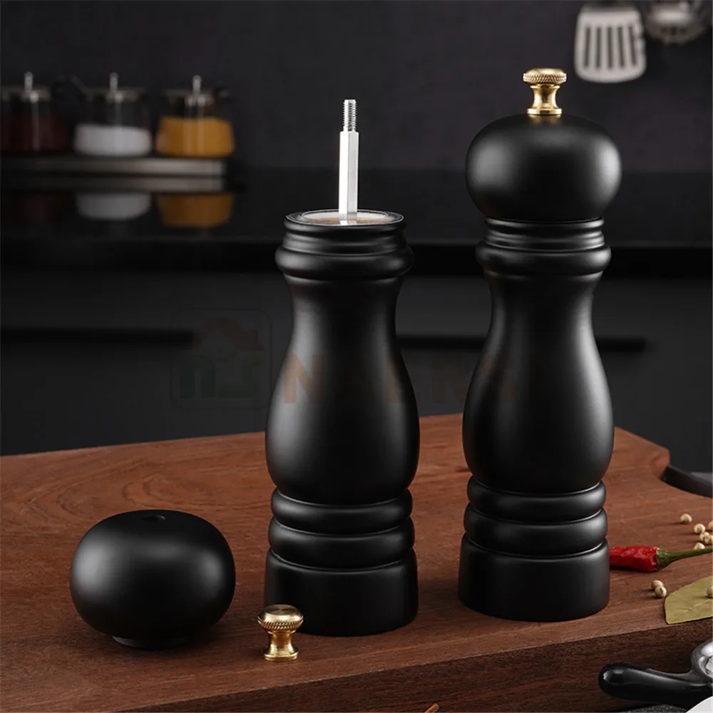 Wholesale manual black pepper mill set salt and pepper mills restaurant pepper grinder mill nordic