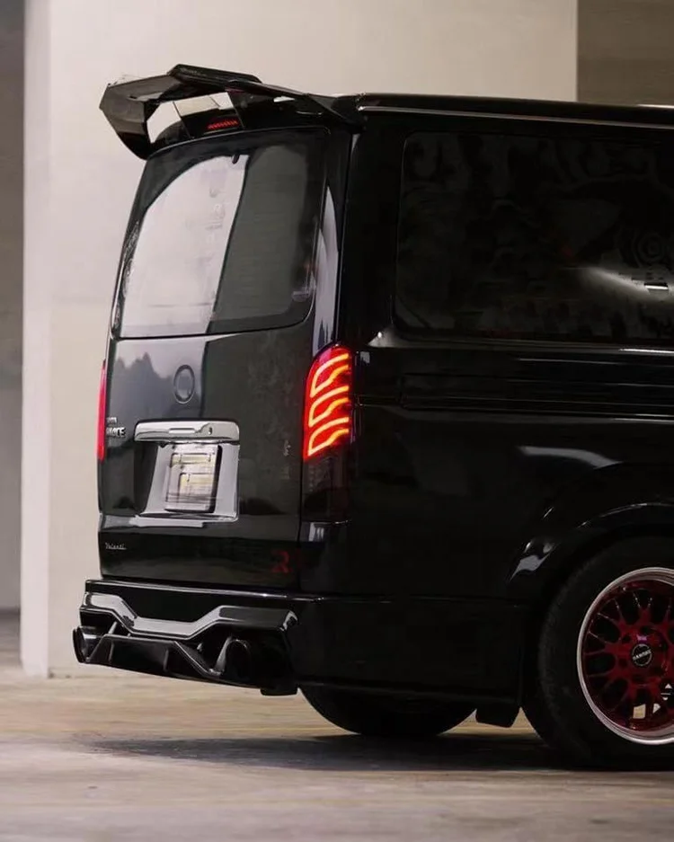 Car GT2 rear spoiler used for hiace 2005-2018 KDH 200 narrow 1695 spoilers