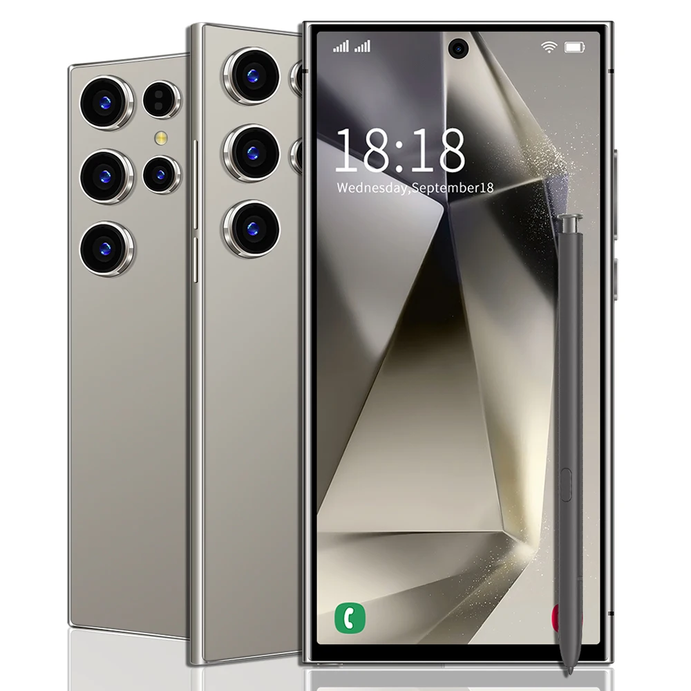 Лидер продаж телефон-клон S24 6 8 дюймов 12 ГБ + 512 4 г 5 смартфон со встроенным стилусом камера 64 Мп разблокированные сотовые телефоны